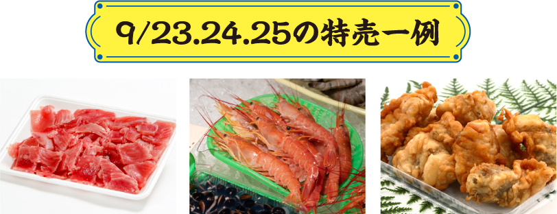 9/23.24.25の特売一例