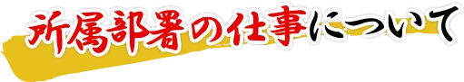 所属部署の仕事について