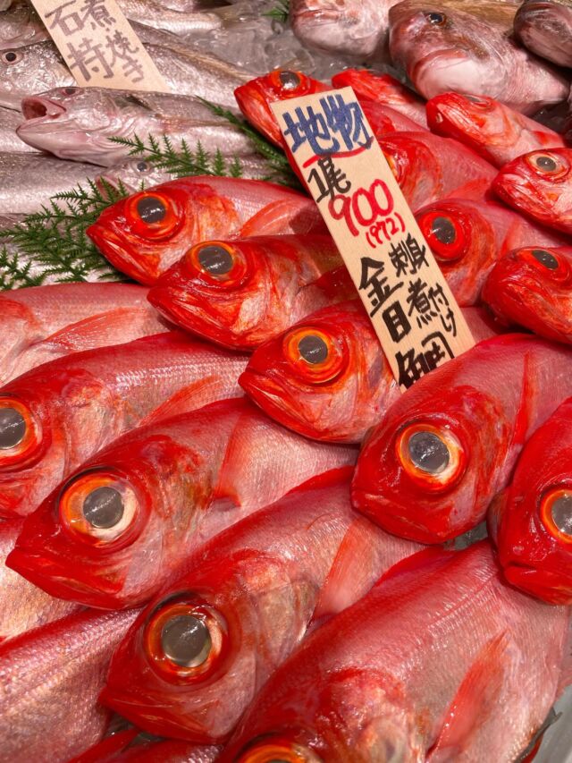 伊勢湾・三河湾は魚貝の宝庫、愛知県の主要漁港でセリ権を持つ俺たち。
ぴかぴかの魚貝類が水揚げ後すぐに魚市場に並びます！  ＼今日のおすすめ／
朝獲れ鮮度抜群の金目鯛！
水揚げされてすぐに魚太郎に届いて店頭にご用意いたしました！
数時間前まで海で泳いでいたお魚が並ぶ魚太郎ってすごくないですか？
ぜひお刺身で食べてほしい！！✨  わからないことはお気軽に！　そんな疑問、全部魚太郎が解決します！  魚が捌けなくても大丈夫！
対面鮮魚コーナーでは無料で下処理行います。
毎日魚を扱うプロの魚屋にお任せ！  本日も沢山のピカピカの地魚と活気あふれるスタッフで
皆様のご来店をお待ちしております！  鮮魚市場に併設した、魚屋の浜焼きバーベキューがありますので
市場で買ってそのまま焼いて食べることが可能です！  最新入荷はストーリーズで配信中！
フォロー＆チェックしてくださいね！  皆様の「美味しい！」の声が、俺たちの元気の源です！  ▷入荷商品のお問合せは、お電話にてお願いします
▶その他お問合せDMではタイムリーな返答が致しかねます
体制が整っておらず、申し訳ありません🙇  -————————————————
📌ラグーナテンボス　フェスティバルマーケット内1F
店舗の場所は、観覧車の下が目印です🎡  🐟魚太郎ラグーナ蒲郡店 鮮魚市場
営業時間：　10：00～18：00
※海鮮丼・寿司のイートインコーナーあり  🔥魚太郎浜焼きバーベキュー ラグーナ蒲郡店
営業時間：
平日10:00～17:00(最終受付15:00)
土日祝　10：00～19：00(最終受付17:00)
土日祝は　19：00迄　延長中
駐車場：魚太郎浜焼きバーベキュー利用で最大5時間無料サービスあり
(夏休み　2025/7/19-8/31は）
10：00～20：00（受付最終18:00）
#魚太郎ラグーナ蒲郡店