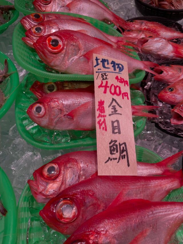 伊勢湾・三河湾は魚貝の宝庫、愛知県の主要漁港でセリ権を持つ俺たち。
ぴかぴかの魚貝類が水揚げ後すぐに魚市場に並びます！  ＼今日のおすすめ／
金目鯛です！サイズは小さめではありますがそれでもあの
高級魚の金目鯛がこの価格で買えるのは魚太郎だからこそ！
お刺身でも召し上がれます！
頭付きで煮付けやアクアパッツァにしても🙆‍♀️  わからないことはお気軽に！　そんな疑問、全部魚太郎が解決します！  魚が捌けなくても大丈夫！
対面鮮魚コーナーでは無料で下処理行います。
毎日魚を扱うプロの魚屋にお任せ！  本日も沢山のピカピカの地魚と活気あふれるスタッフで
皆様のご来店をお待ちしております！  鮮魚市場に併設した、魚屋の浜焼きバーベキューがありますので
市場で買ってそのまま焼いて食べることが可能です！  最新入荷はストーリーズで配信中！
フォロー＆チェックしてくださいね！  皆様の「美味しい！」の声が、俺たちの元気の源です！  ▷入荷商品のお問合せは、お電話にてお願いします
▶その他お問合せDMではタイムリーな返答が致しかねます
体制が整っておらず、申し訳ありません🙇  -————————————————
📌ラグーナテンボス　フェスティバルマーケット内1F
店舗の場所は、観覧車の下が目印です🎡  🐟魚太郎ラグーナ蒲郡店 鮮魚市場
営業時間：　10：00～18：00
※海鮮丼・寿司のイートインコーナーあり  🔥魚太郎浜焼きバーベキュー ラグーナ蒲郡店
営業時間：
平日10:00～17:00(最終受付15:00)
土日祝　10：00～19：00(最終受付17:00)
土日祝は　19：00迄　延長中
駐車場：魚太郎浜焼きバーベキュー利用で最大5時間無料サービスあり
(夏休み　2025/7/19-8/31は）
10：00～20：00（受付最終18:00）
#魚太郎ラグーナ蒲郡店